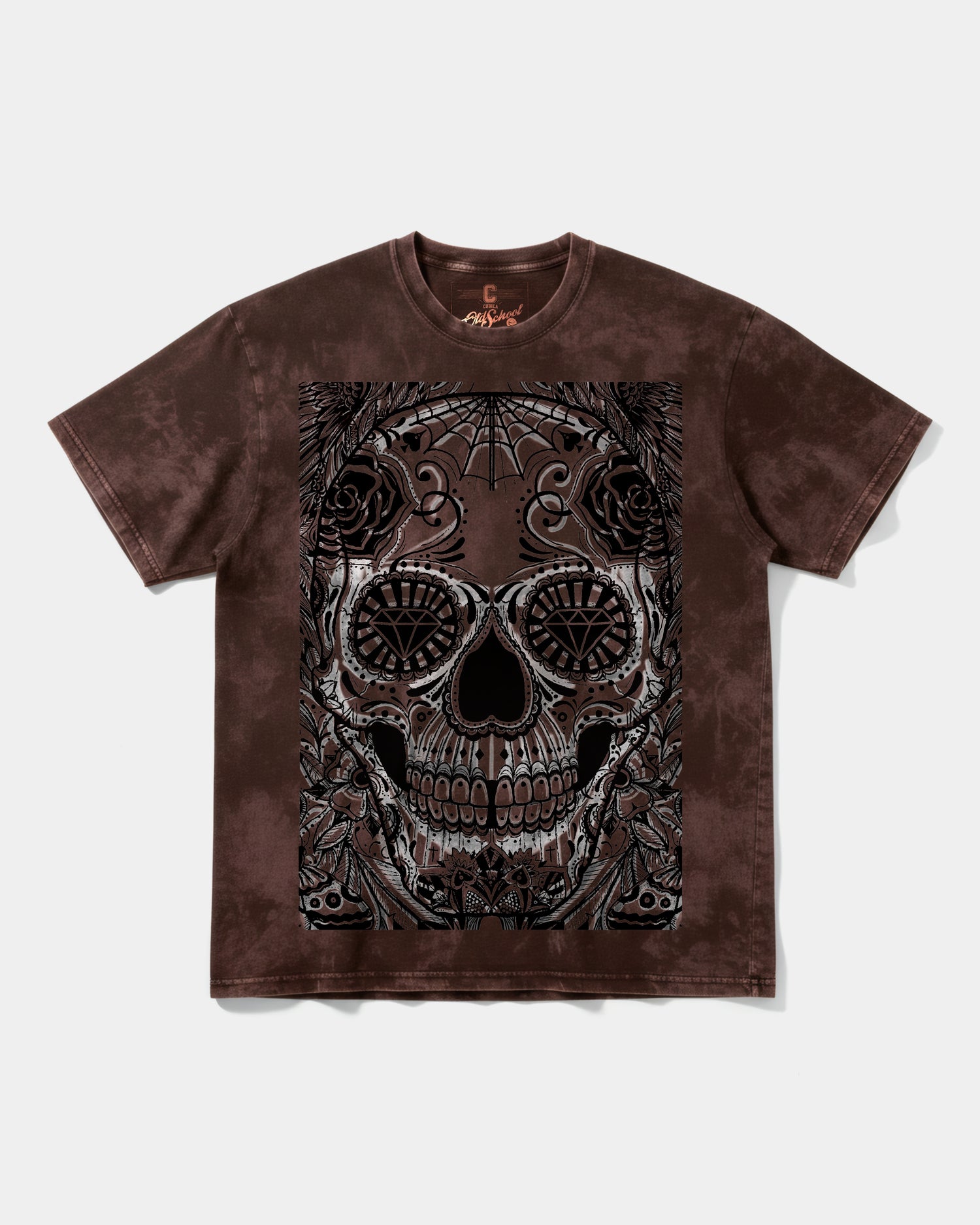 Camiseta Catrina Big Front Oversize Acid Marron