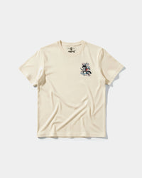 Camiseta Skater Cat Pocket Front Regular Basic Beige