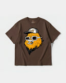 Camiseta Chewie Hippie Big Front Oversize Basic Marron