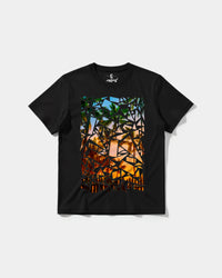 Camiseta Crystal Beach Big Front Regular Basic Negro