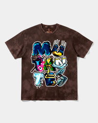 Camiseta Mutantes Big Front Oversize Acid Marron