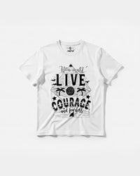 Camiseta You Must Live Big Front Regular Basic Blanco