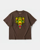 Camiseta Leopard Big Front Oversize Basic Marron