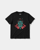 Camiseta Oso Con Gorro Big Front Regular Basic Negro