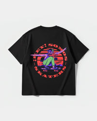 Camiseta Somos Skater Pocket Front Oversize Basic Negro