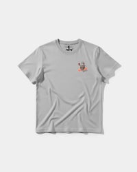 Camiseta Party Now Pocket Front Regular Basic Gris