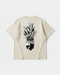 Camiseta Pina Calavera Big Back Oversize Basic Beige