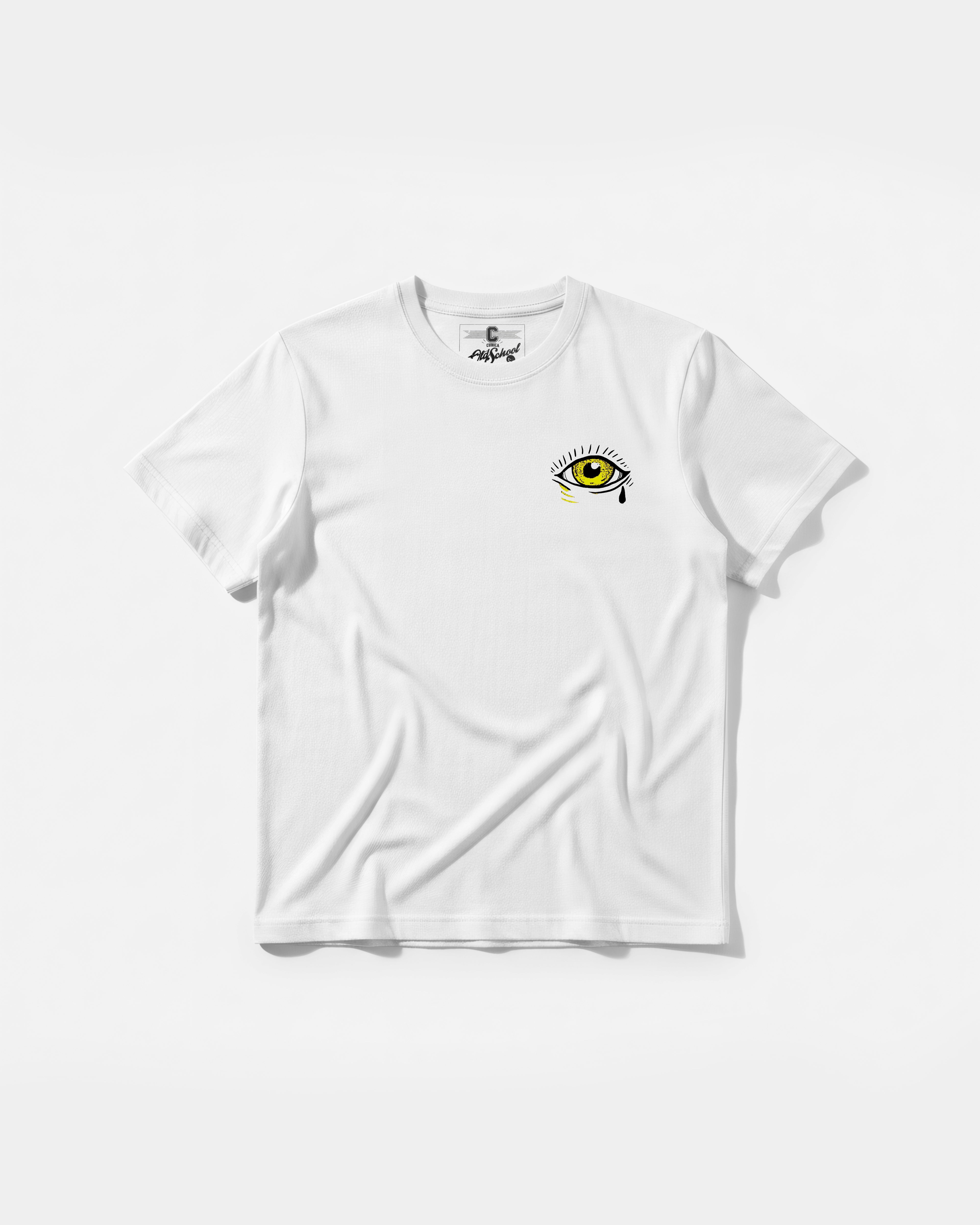Camiseta Ojo Pocket Front Regular Basic Blanco
