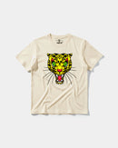 Camiseta Leopard Big Front Regular Basic Beige