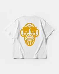 Camiseta Icono Africano Big Back Oversize Basic Blanco