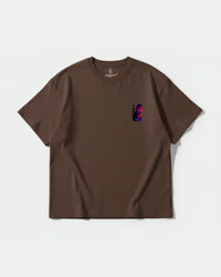 Camiseta Homies White Pocket Front Oversize Basic Marron