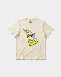 Camiseta Pizza Geek Big Front Regular Basic Beige