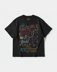 Camiseta Bad Girls Big Oversize Basic Negro