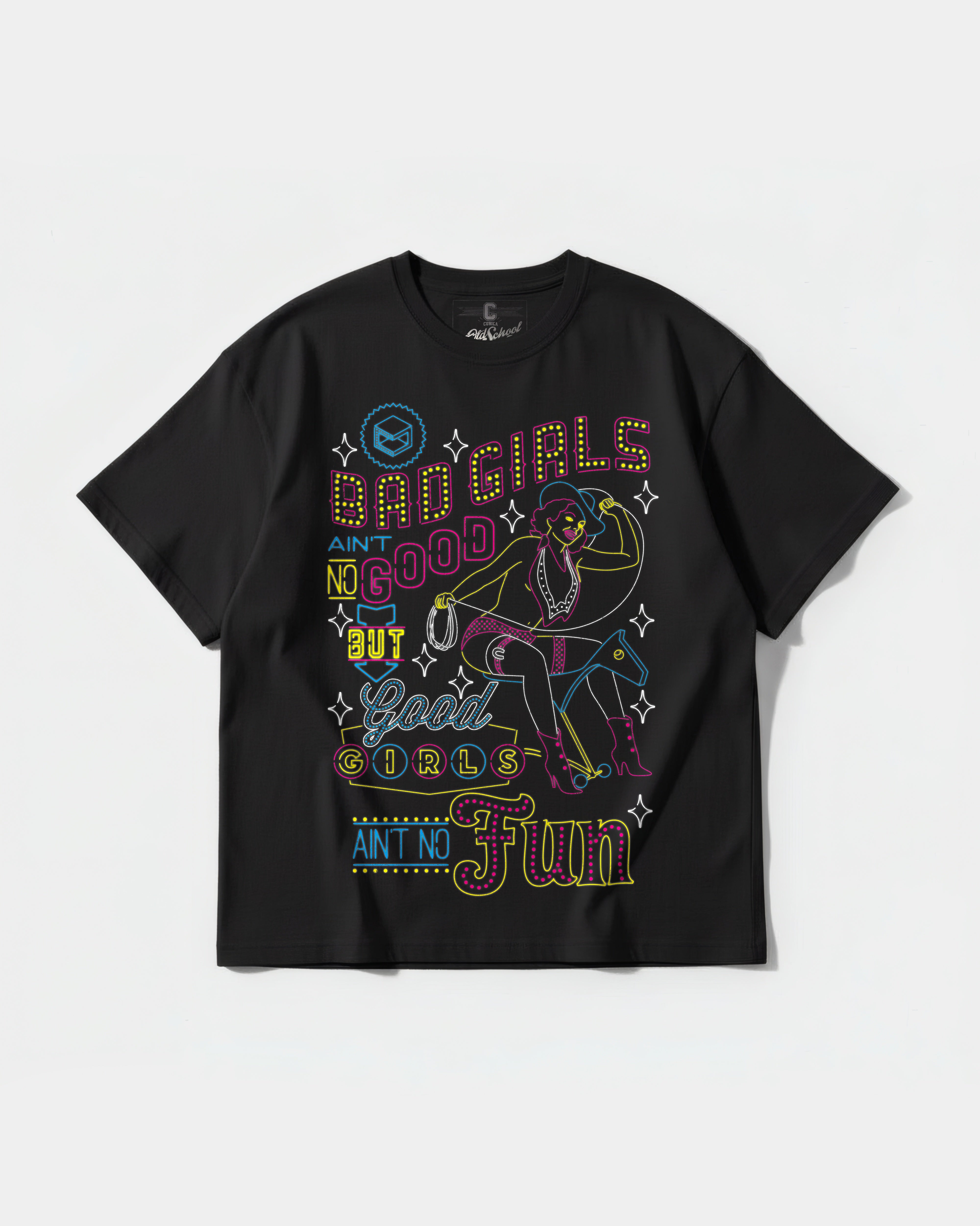 Camiseta Bad Girls Big Front Oversize Basic