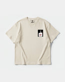 Camiseta Hot Friday White Pocket Front Oversize Basic Beige