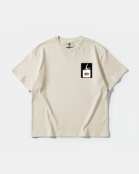 Camiseta Hot Friday White Pocket Front Oversize Basic Beige