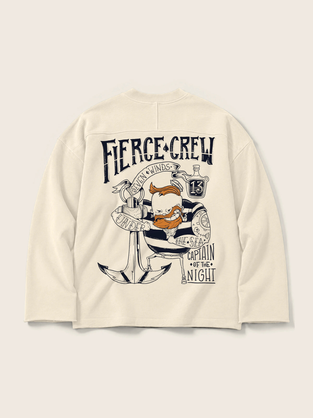 Fierce Crew · Buso Cuello Redondo 410g Crudo — Imagen del producto 1