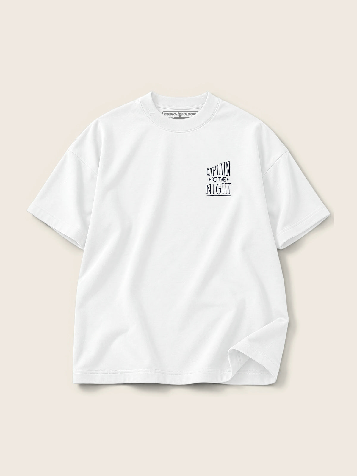 Fierce Crew · Camiseta Semi Oversize con Cortes 410g Blanco — Imagen del producto 2