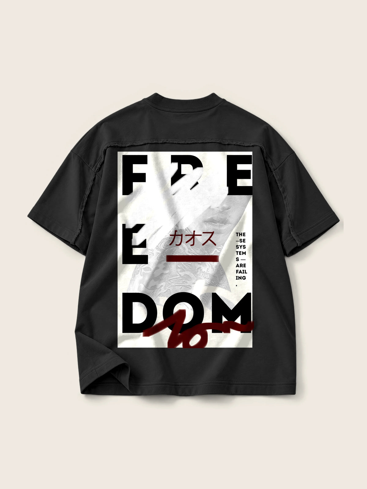Freedom · Camiseta Semi Oversize con Cortes 410g — Imagen del producto 3