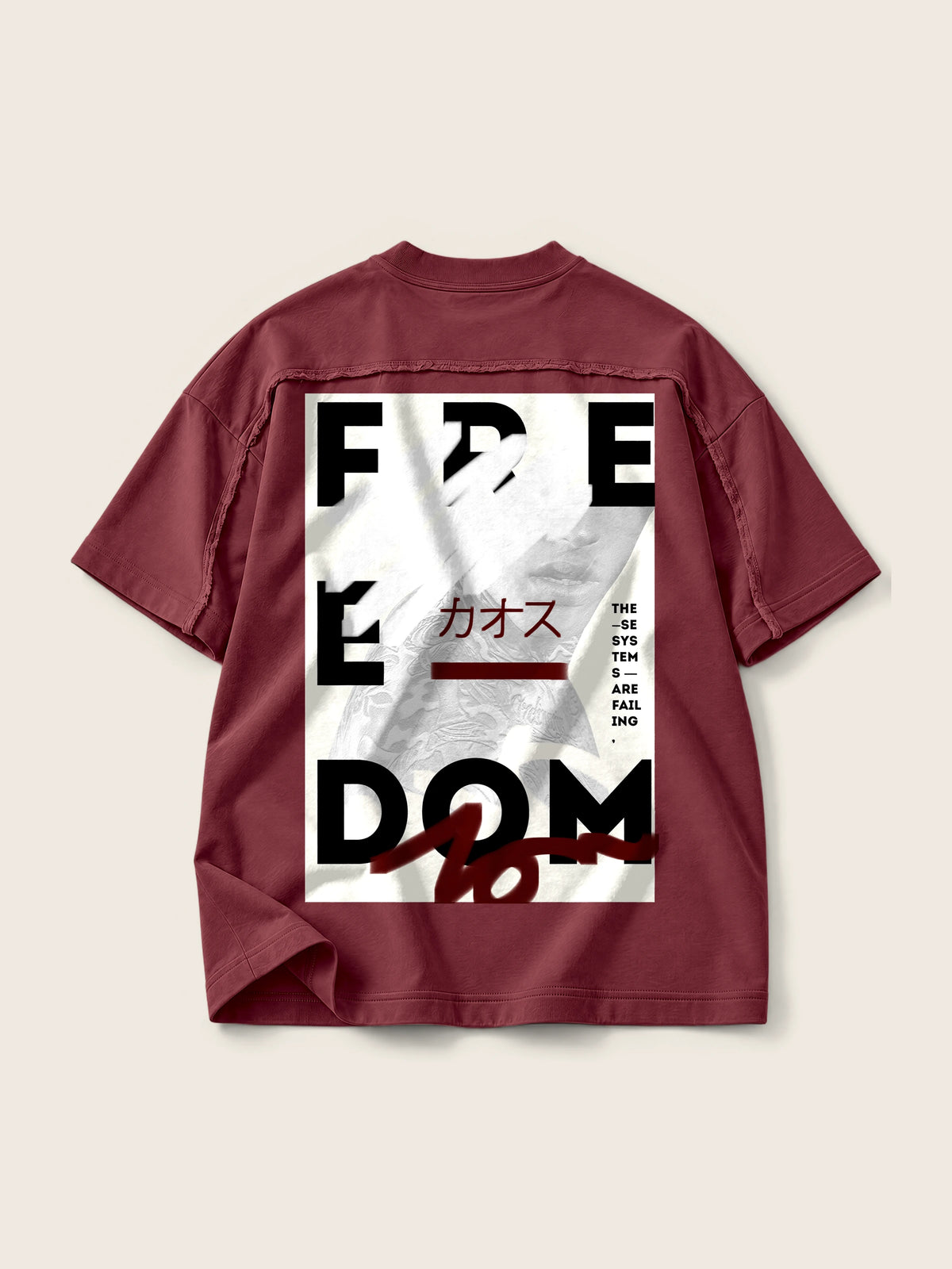 Freedom · Camiseta Semi Oversize con Cortes 410g — Imagen del producto 7
