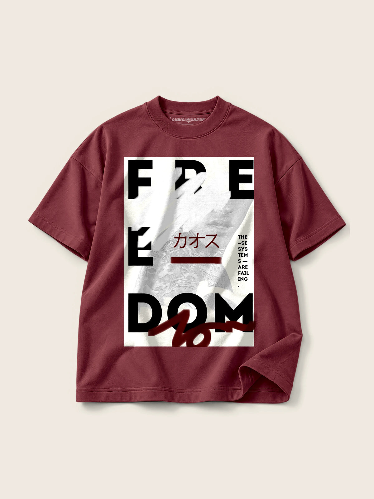 Freedom · Camiseta Semi Oversize con Cortes 410g — Imagen del producto 5