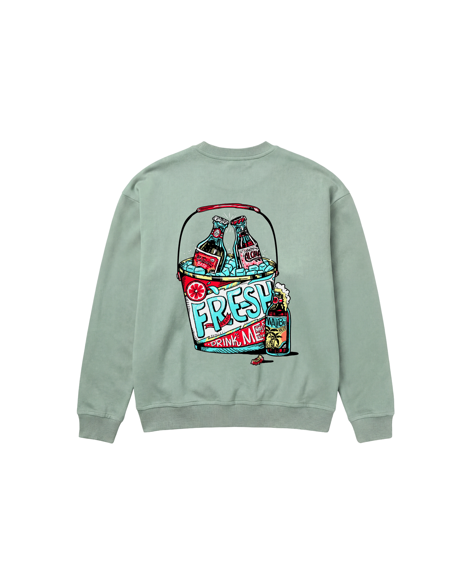 Fresh Drink Sweatshirt 410 Verde Menta Cubica
