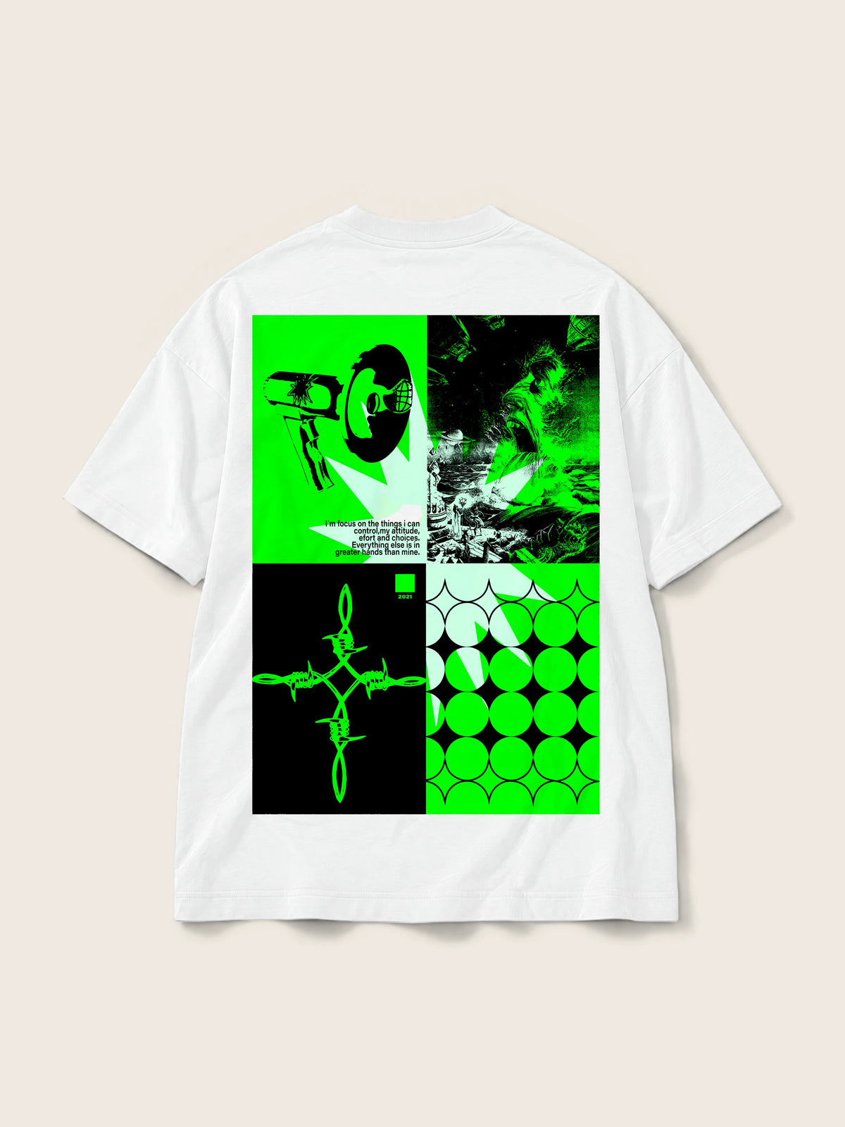 Future Noise · Camiseta Semi Oversize 250g Blanco — Imagen del producto 3