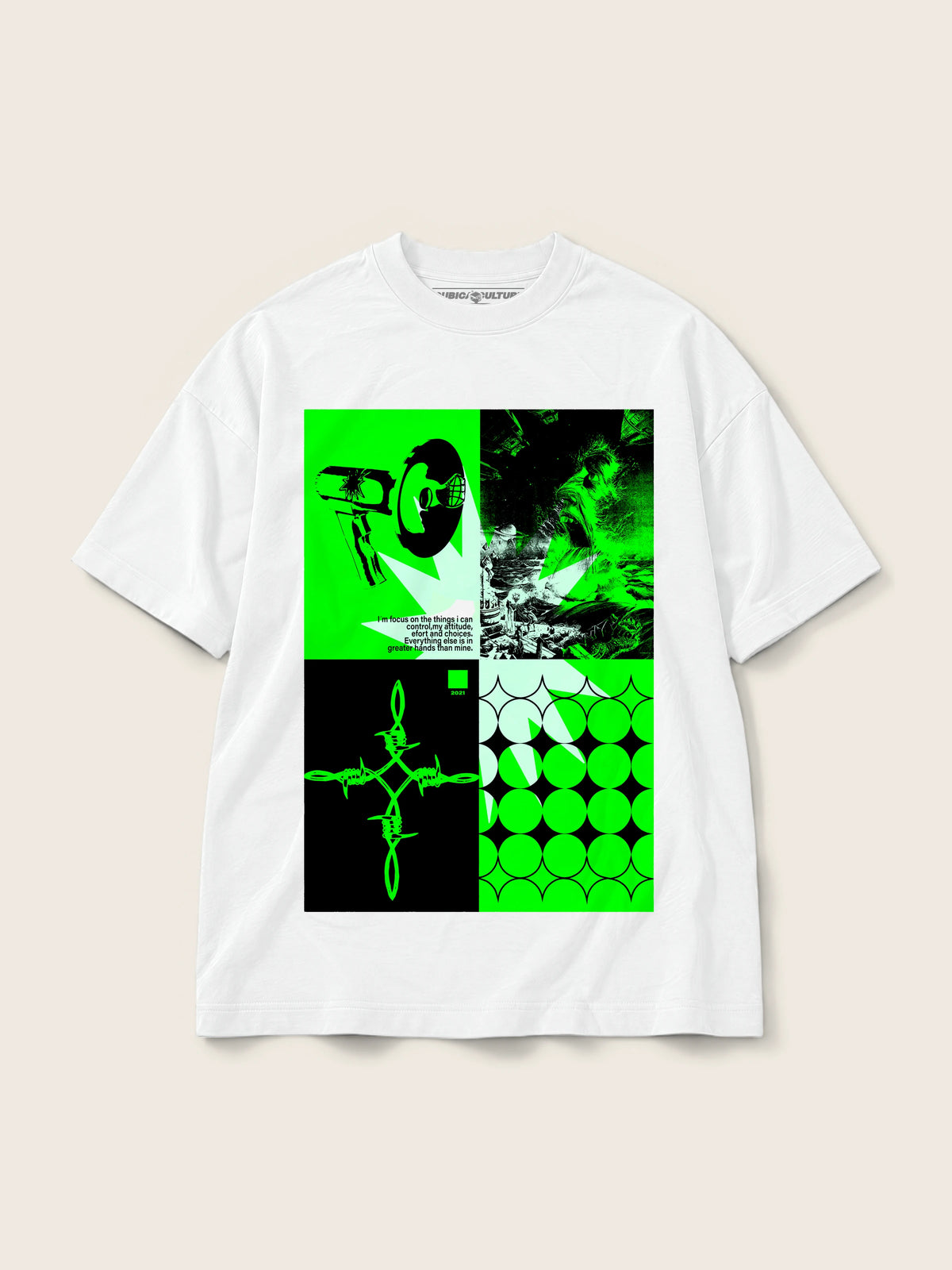Future Noise · Camiseta Semi Oversize 250g Blanco — Imagen del producto 1