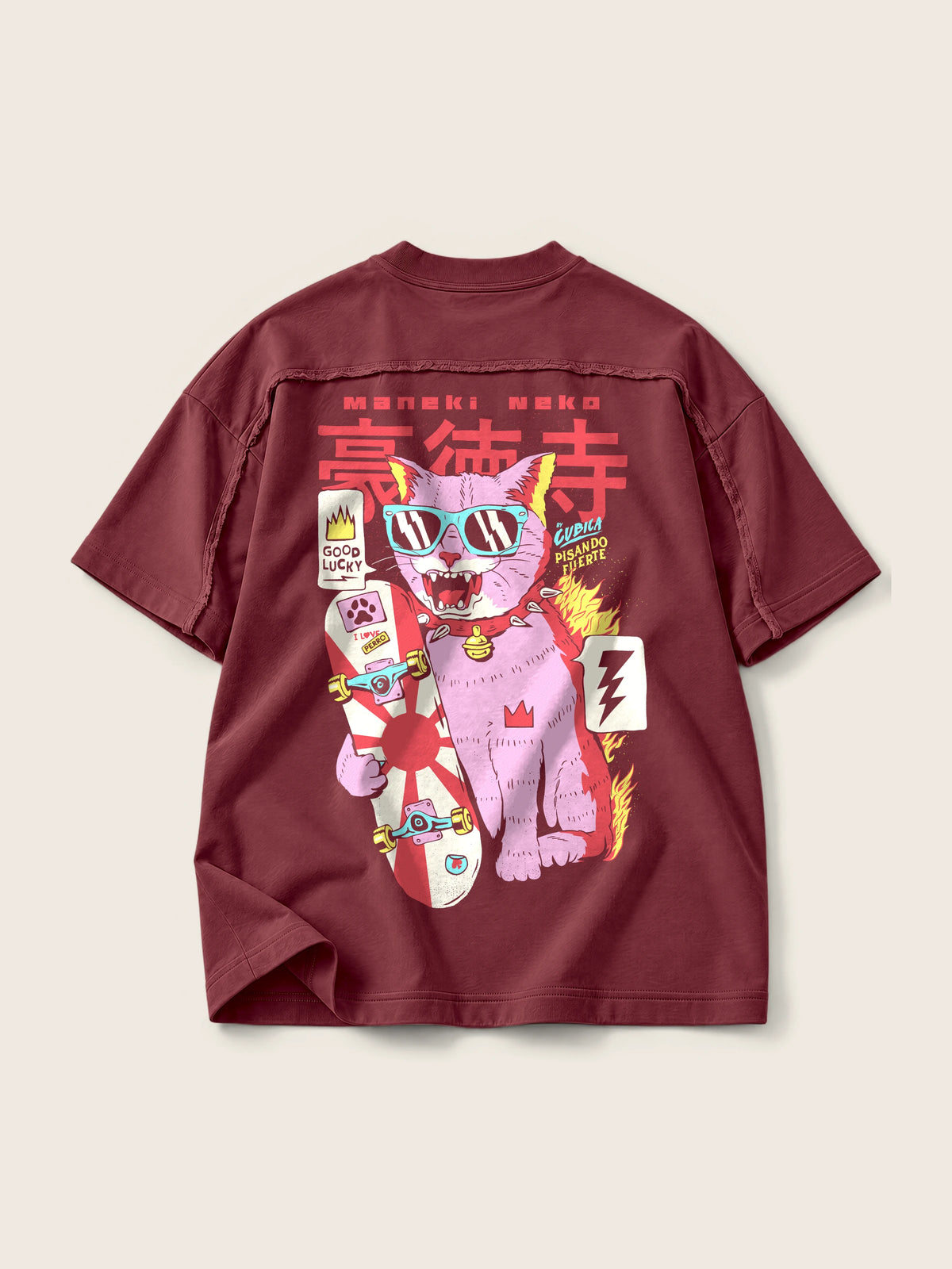 Good Lucky · Camiseta Semi Oversize con Cortes 410g — Imagen del producto 7