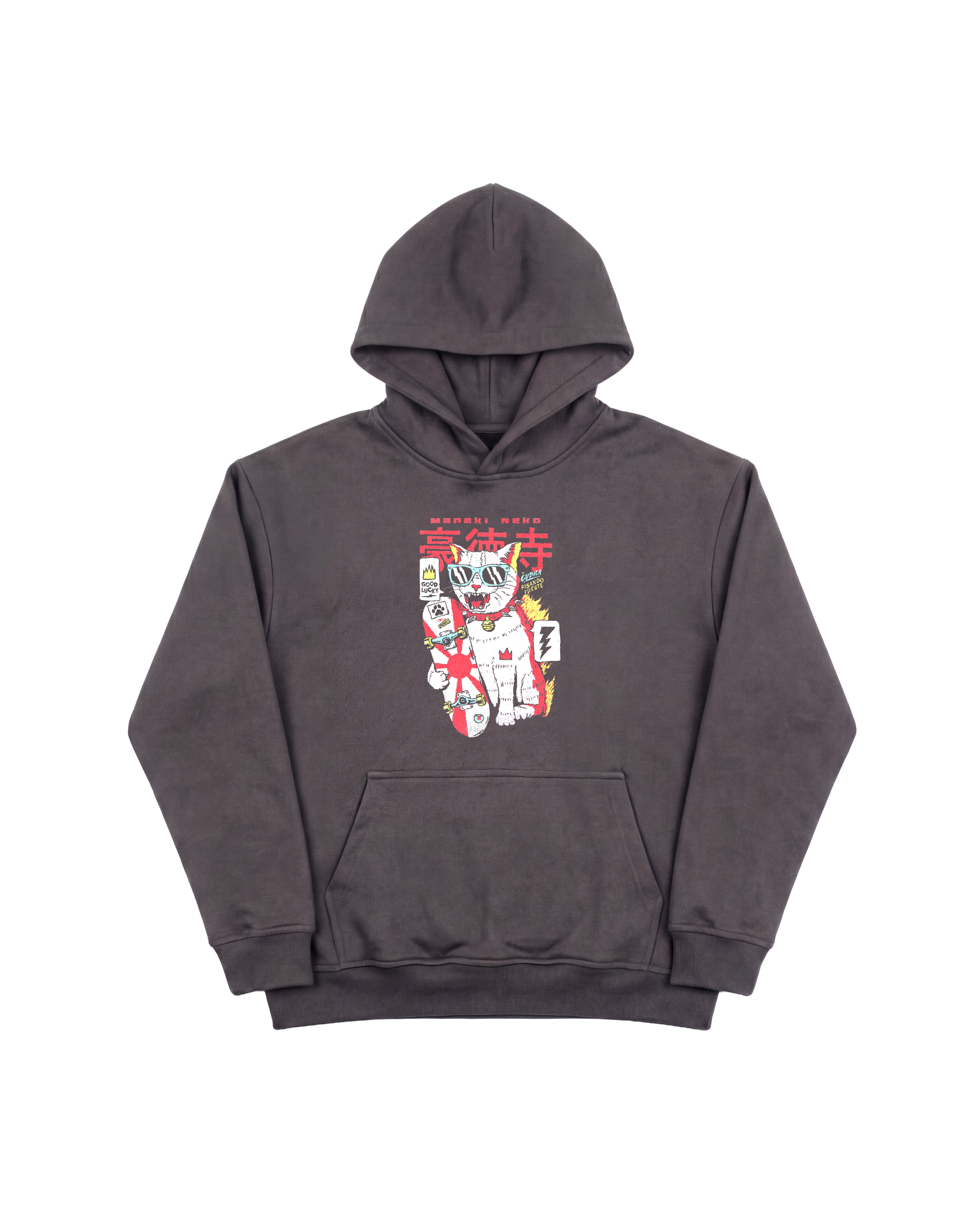 Good Lucky Hoodie 410 Gris Oscuro Cubica