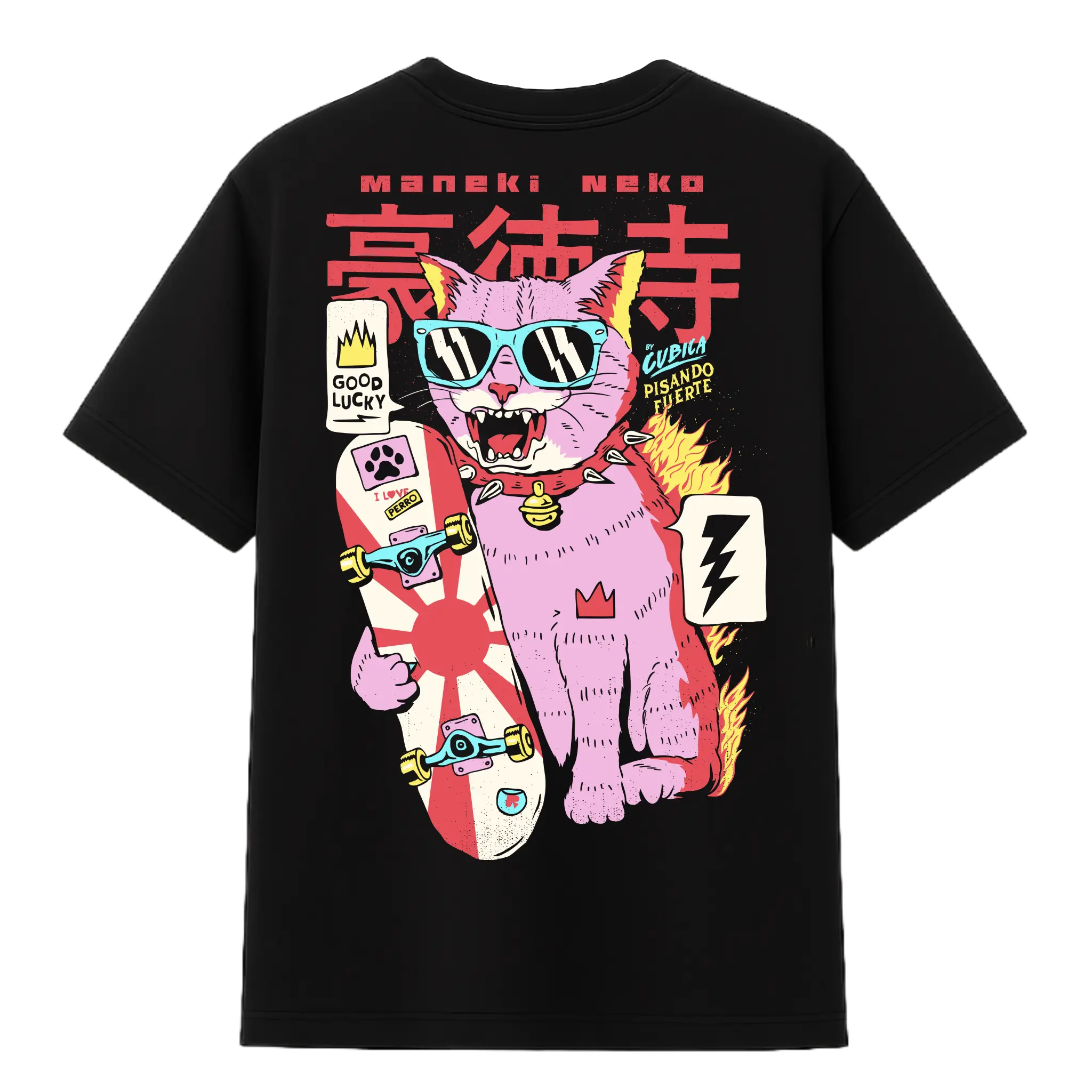 Camiseta Cubica Neon Cat B
