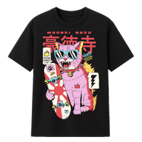 Camiseta Cubica Neon Cat F