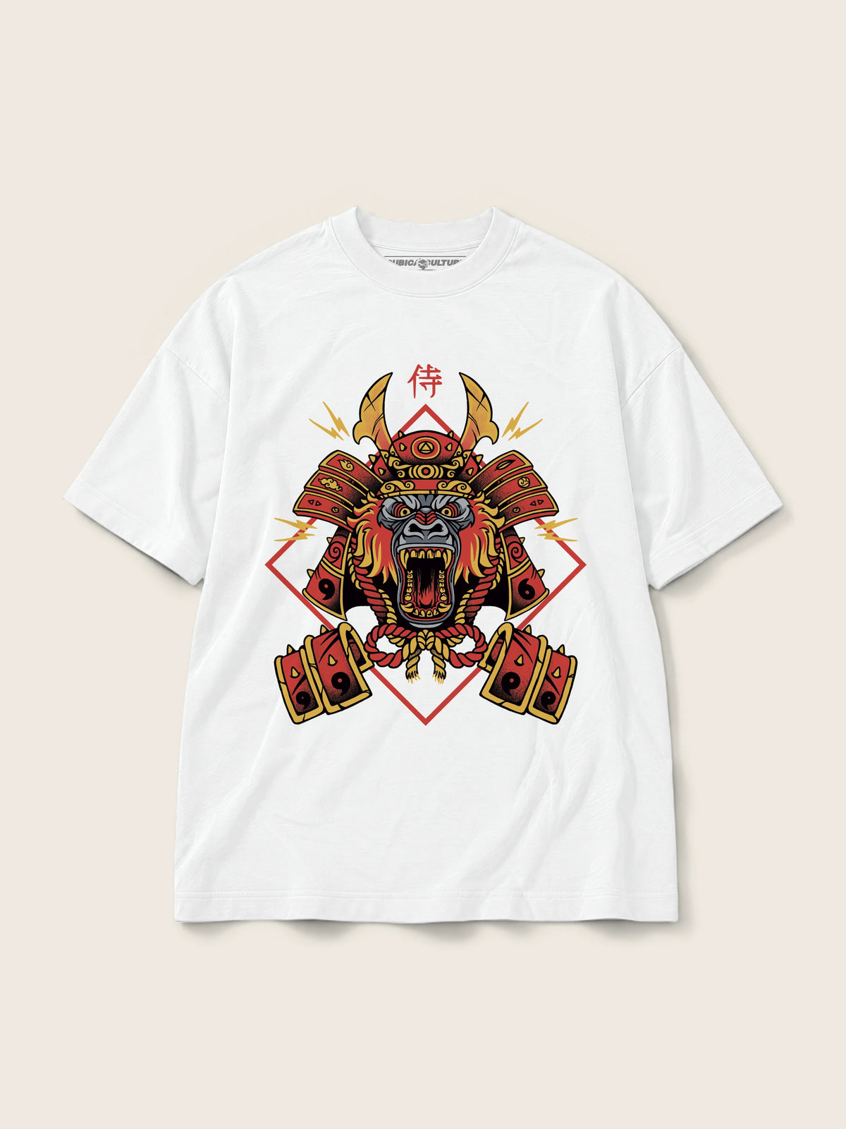 Gorilla Samurai · Camiseta Semi Oversize 250g Blanco — Imagen del producto 1
