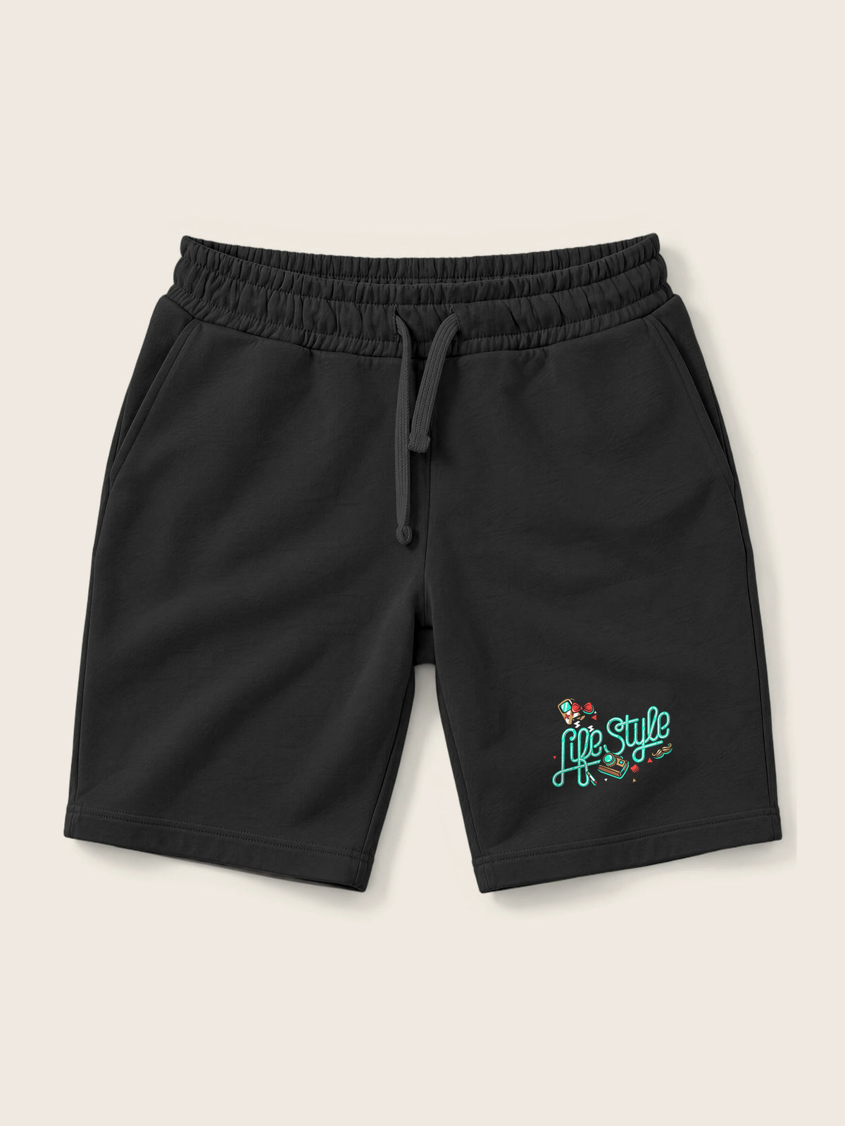 Hipster Bear · Pantaloneta 410g Negro — Imagen del producto 1