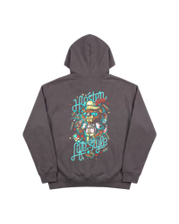 Hipster Bear Hoodie 410 Gris Oscuro Cubica