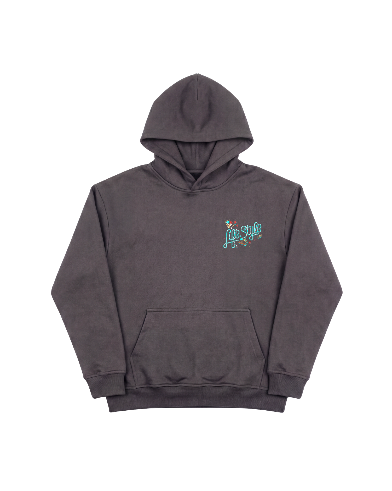 Hipster Bear Hoodie 410 Gris Oscuro Cubica