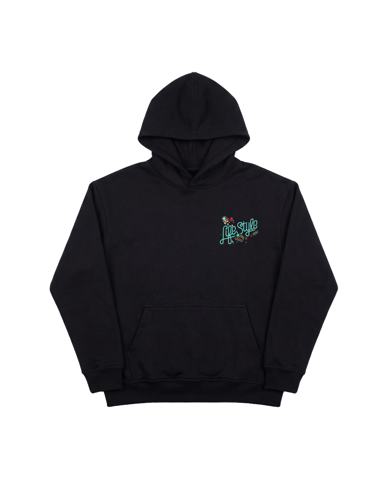 Hipster Bear Hoodie 410 Negro Cubica