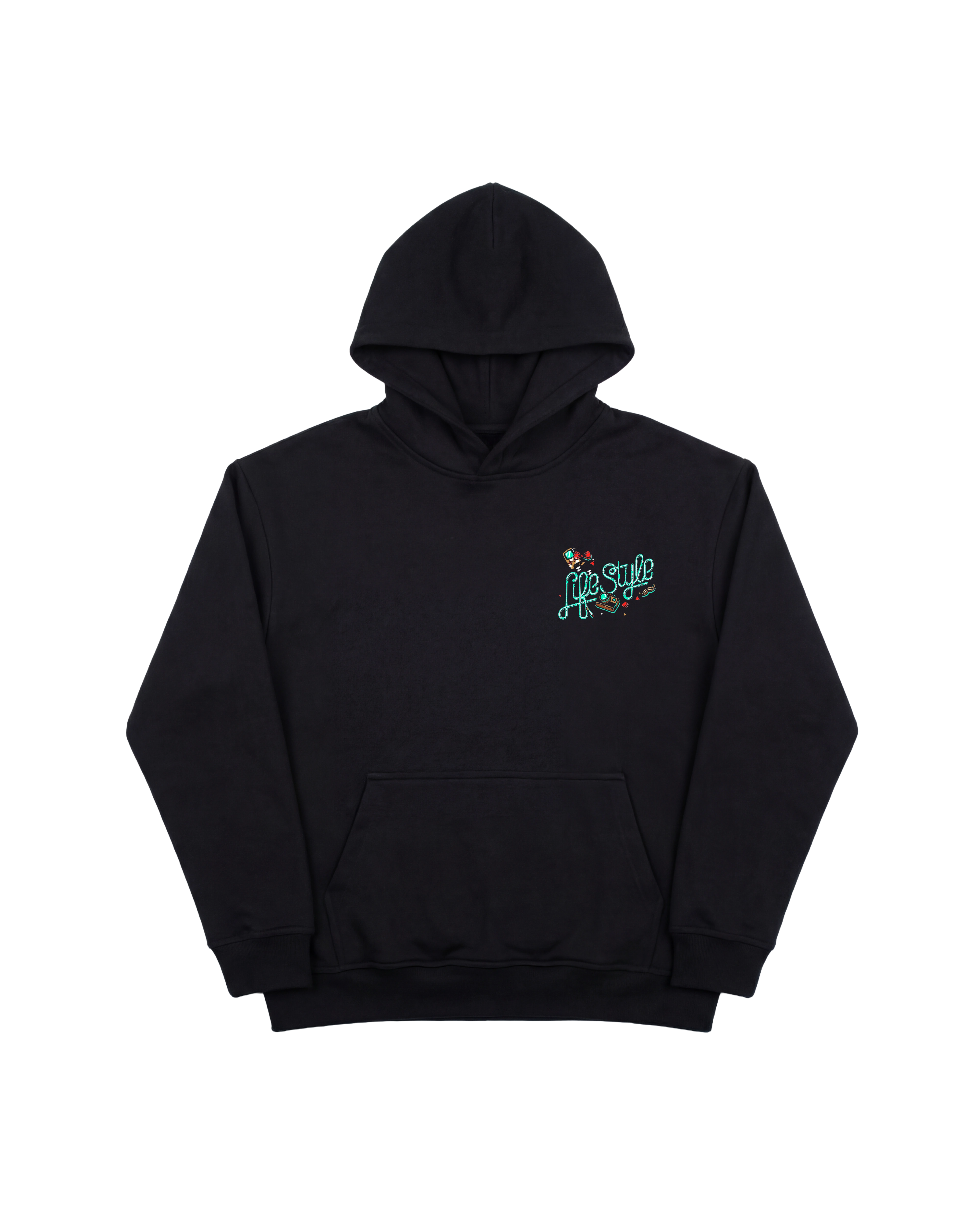 Hipster Bear Hoodie 410 Negro Cubica