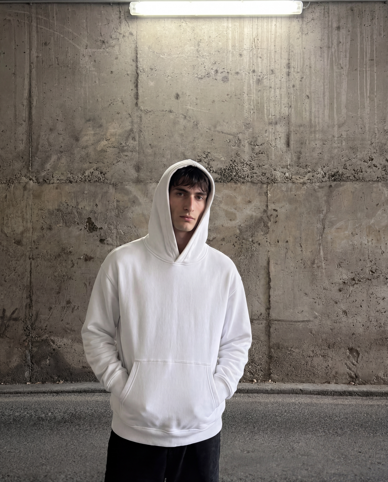 Hoodie 410 Blanco Cubica