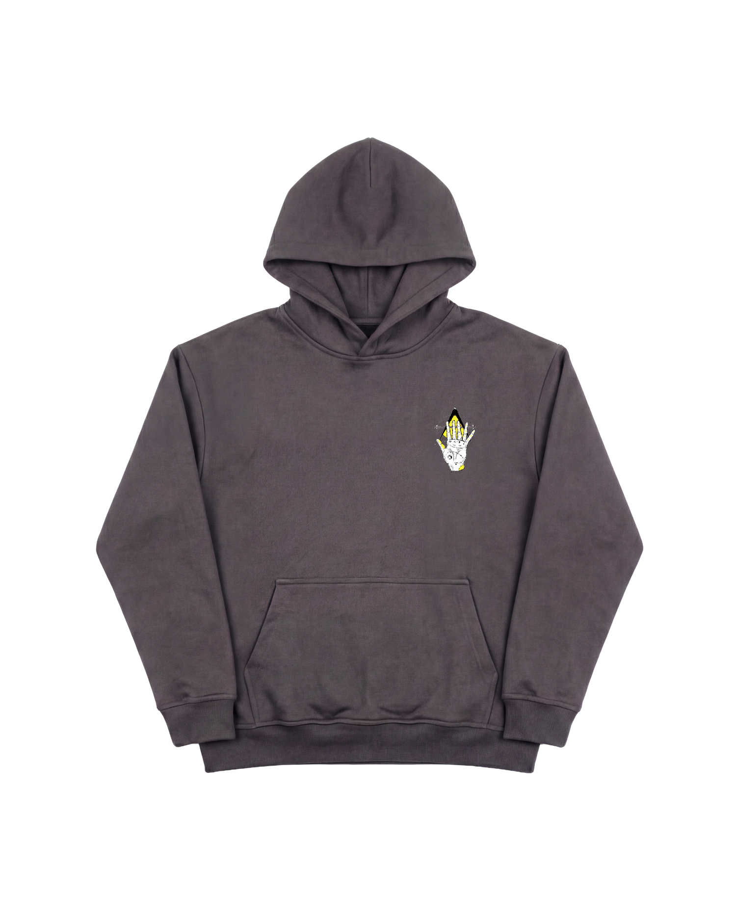 Ilumminati Hand Hoodie 410 Gris Oscuro Cubica