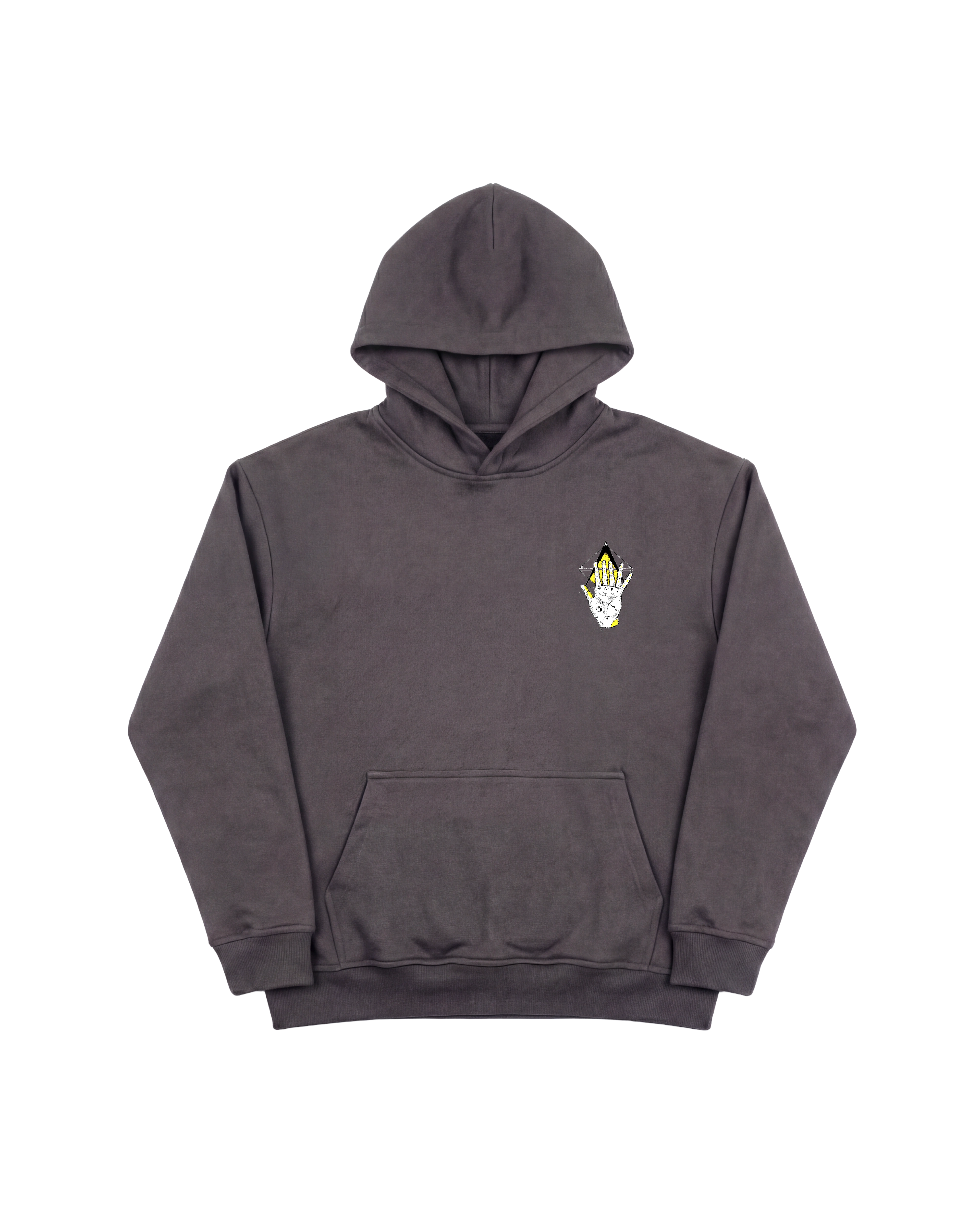 Ilumminati Hand Hoodie 410 Gris Oscuro Cubica