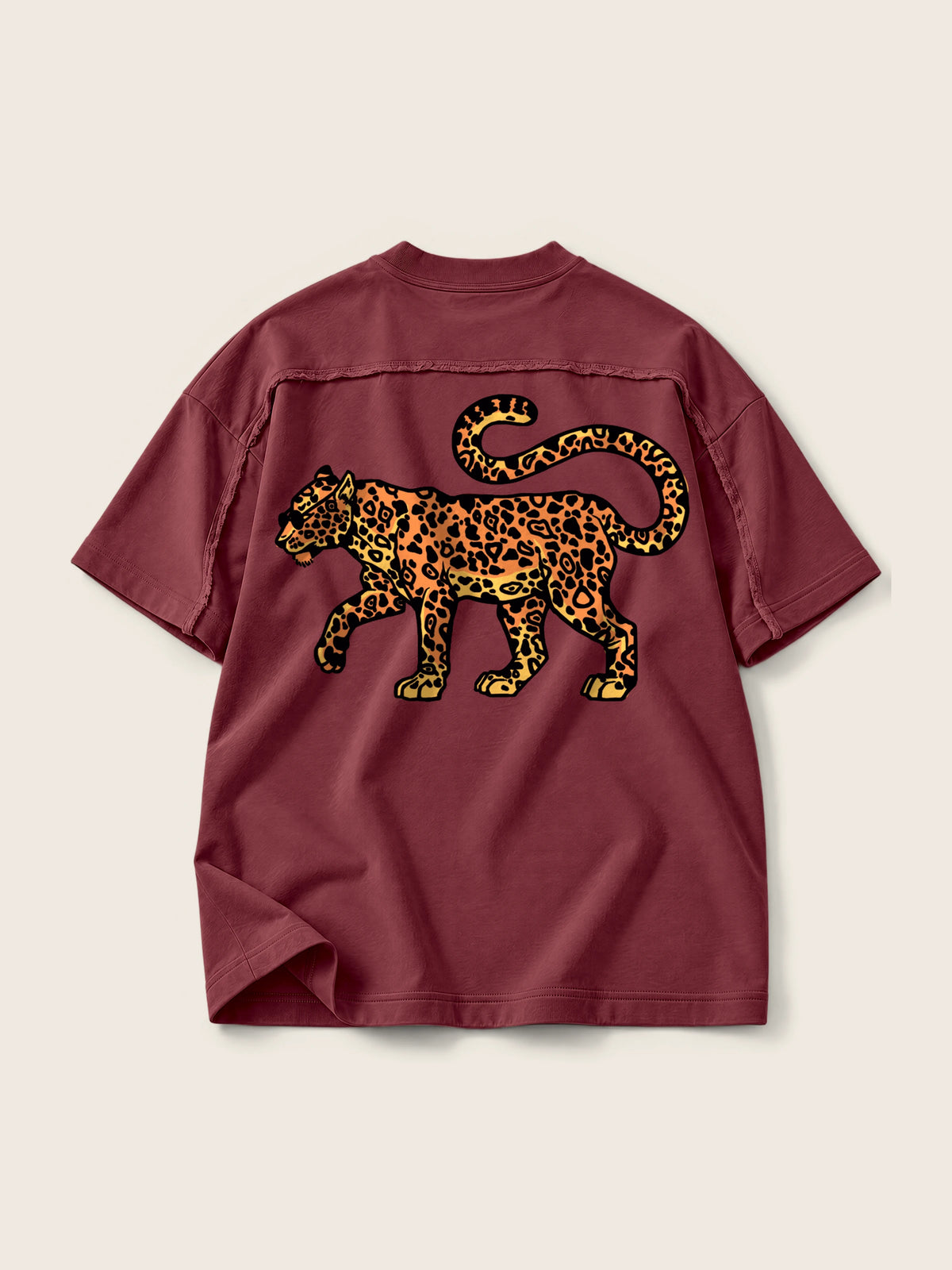 Leopardo · Camiseta Semi Oversize con Cortes 410g — Imagen del producto 13