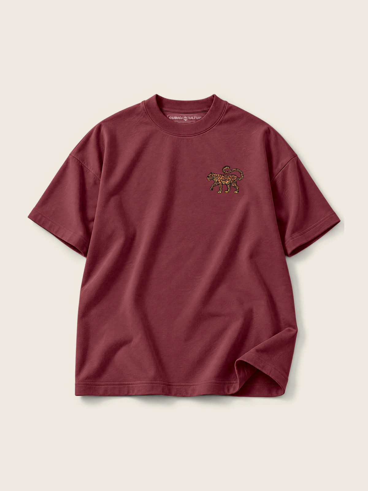 Leopardo · Camiseta Semi Oversize con Cortes 410g — Imagen del producto 14