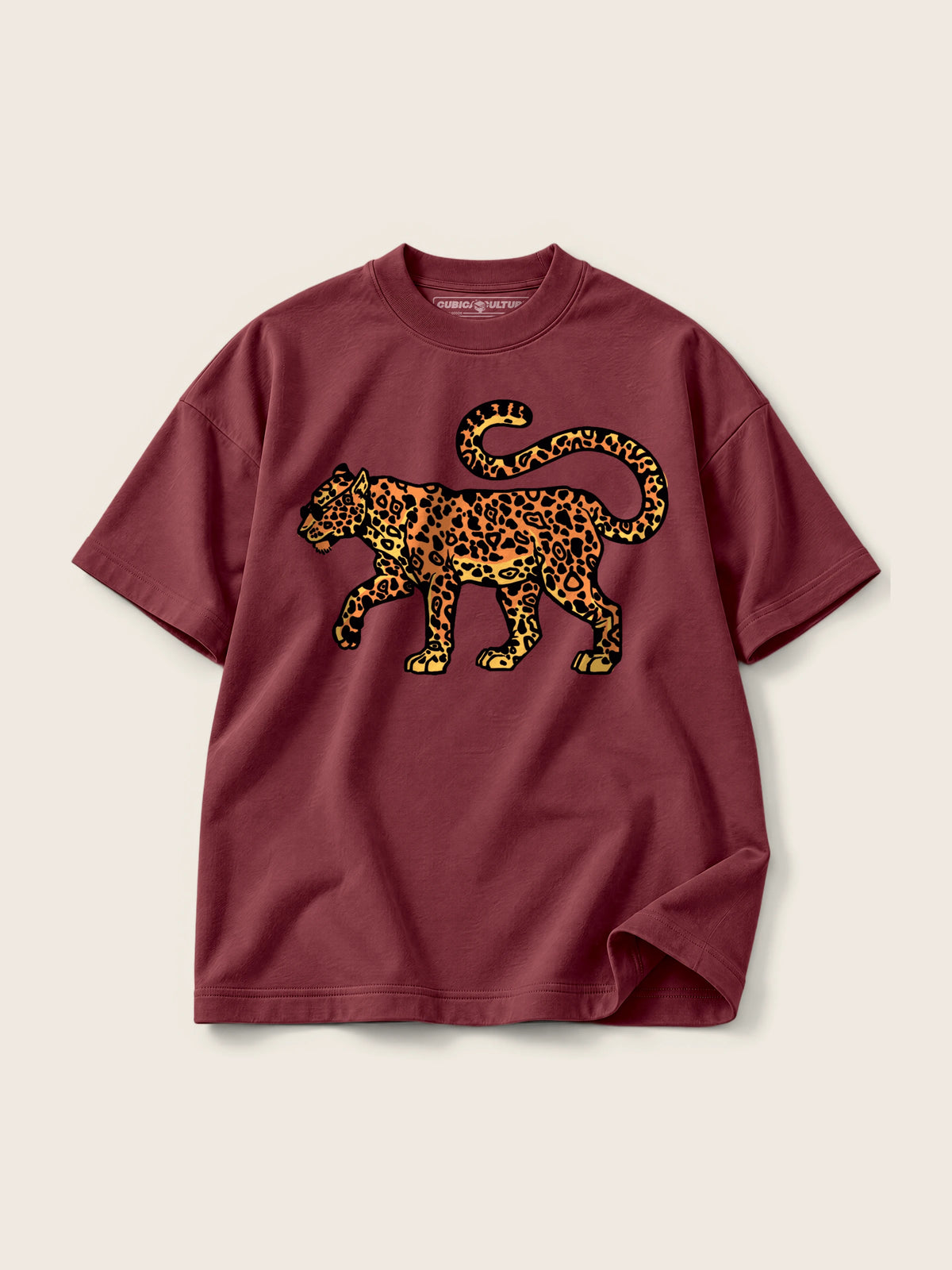 Leopardo · Camiseta Semi Oversize con Cortes 410g — Imagen del producto 8