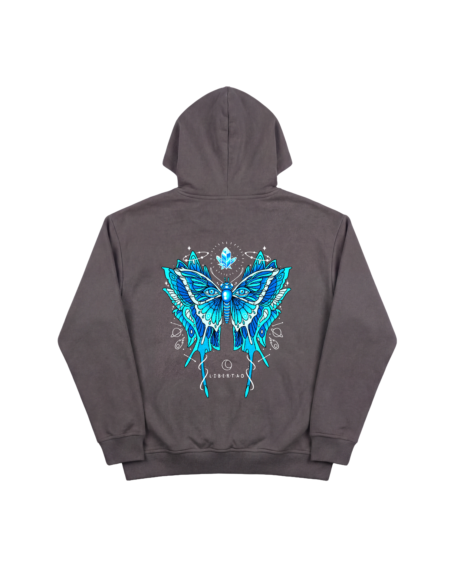 Libertad Mariposa Hoodie 410 Gris Oscuro Cubica