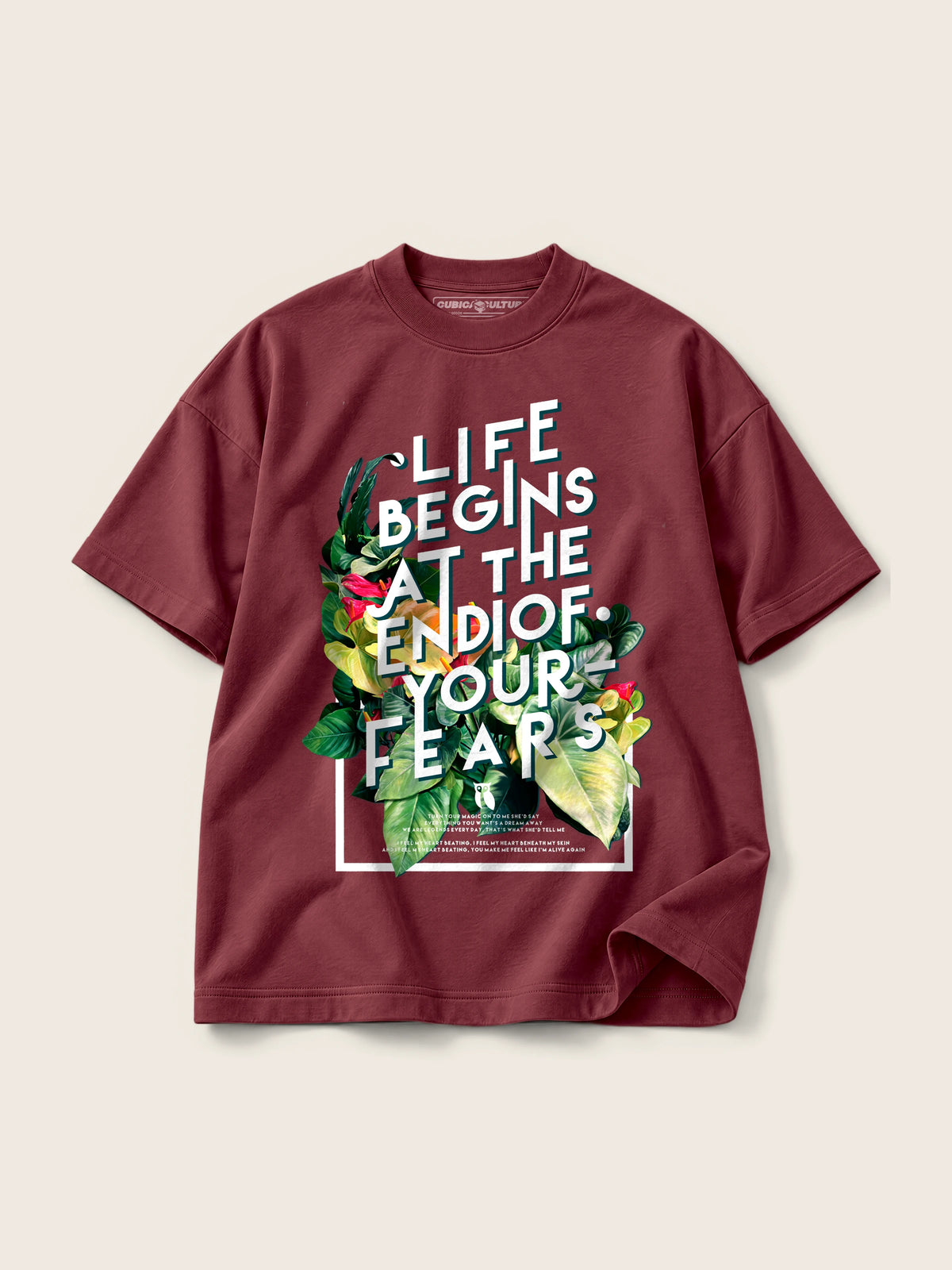 Life Begins · Camiseta Semi Oversize con Cortes 410g — Imagen del producto 5