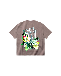 Life Begins Semi Oversize 310 Kaki Cubica