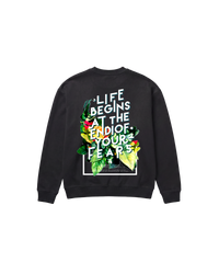 Life Begins Sweatshirt 410 Negro Cubica
