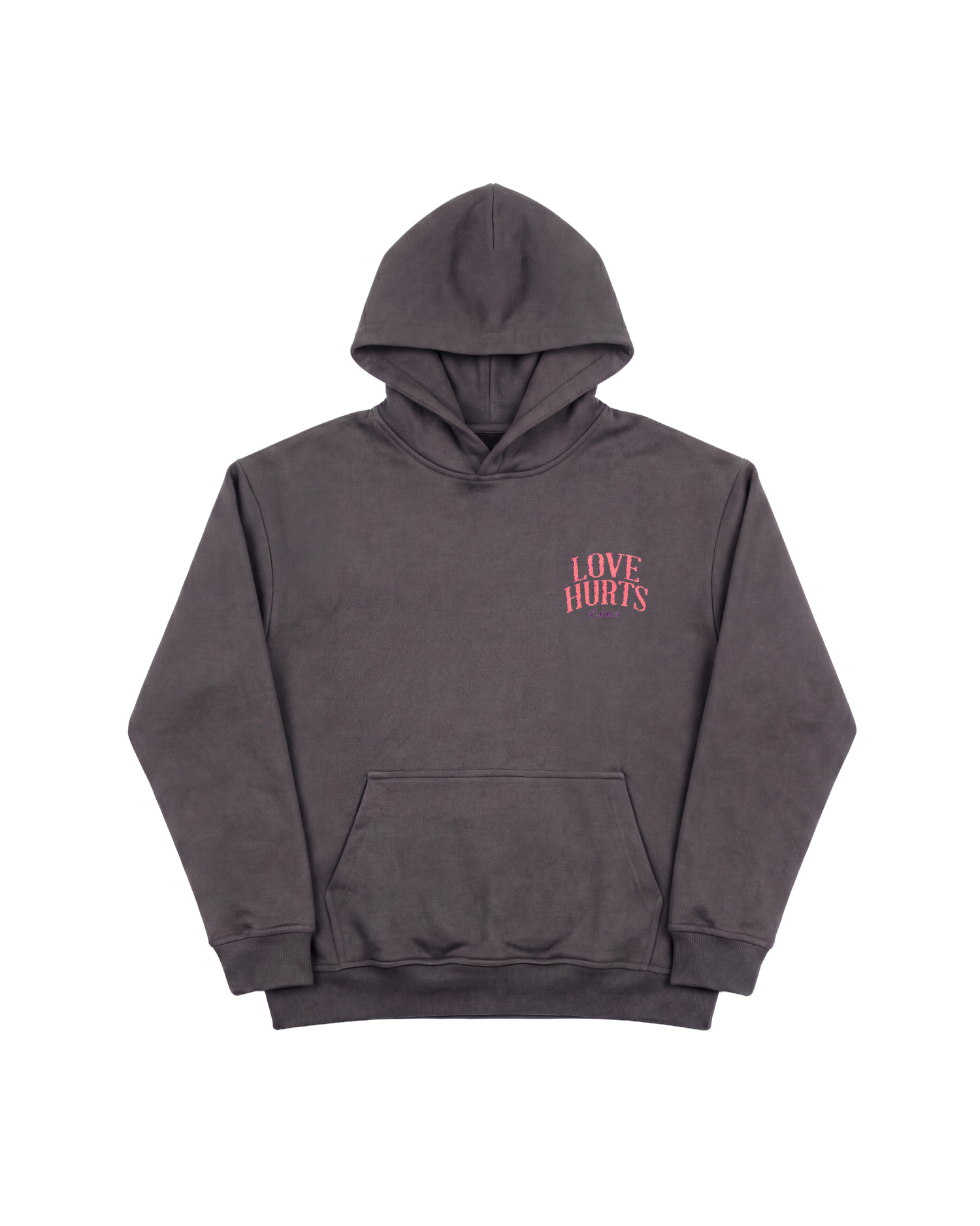 Love Hurts Hoodie 410 Gris Oscuro Cubica
