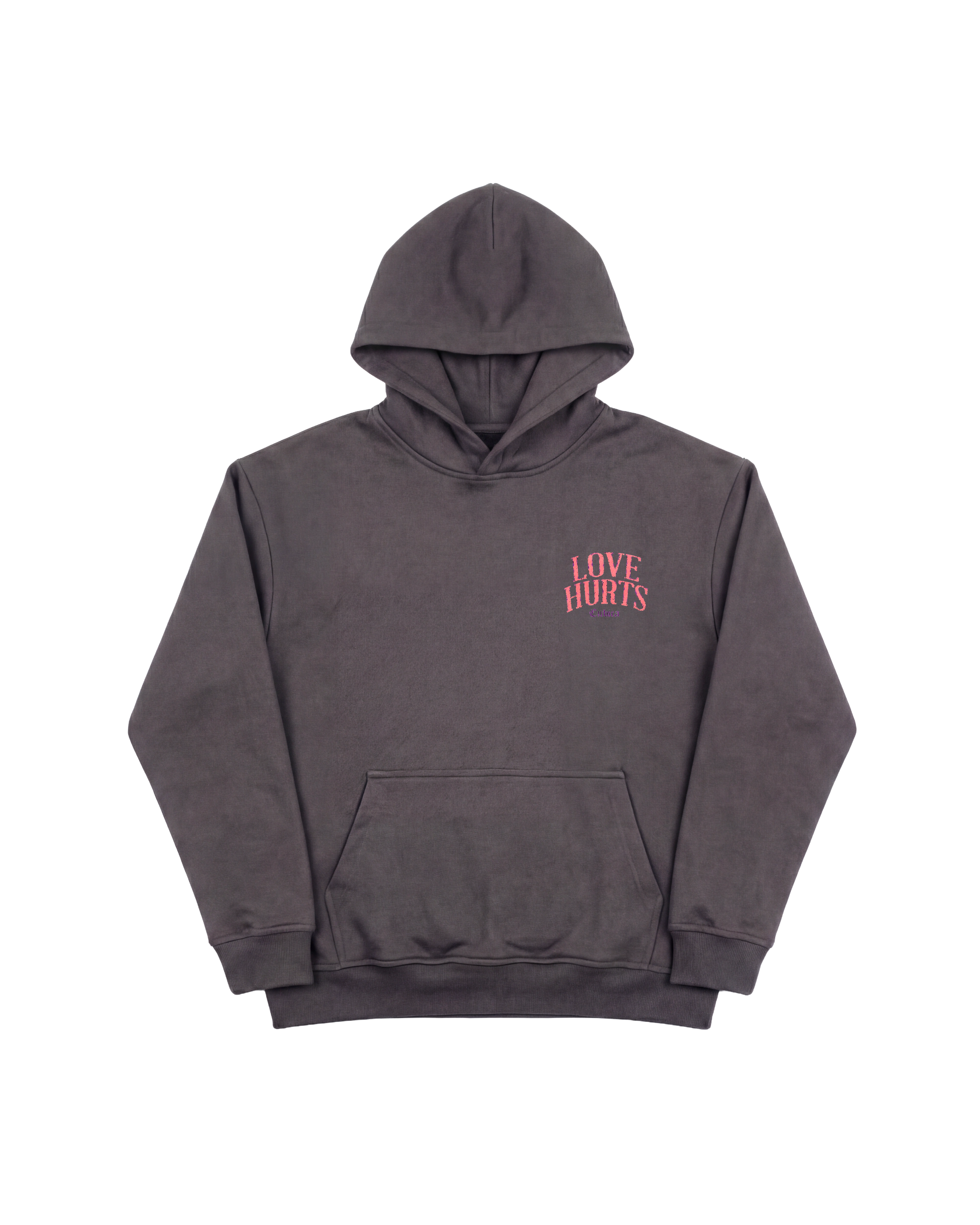 Love Hurts Hoodie 410 Gris Oscuro Cubica